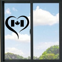Load image into Gallery viewer, Canadian Flag In Heart Vinyl Decal
