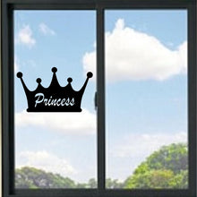 Load image into Gallery viewer, Crown With Princess Writing Vinyl Decal