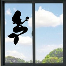 Load image into Gallery viewer, Mermaid Holding Skull Silhouette Vinyl Decal