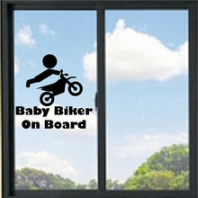 Load image into Gallery viewer, Baby Biker On Board Vinyl Decal