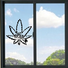 Load image into Gallery viewer, Pot Leaf Smoking Funny Vinyl Decal