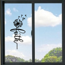 Load image into Gallery viewer, Faith Words With Blowing Dandelion Vinyl Decal