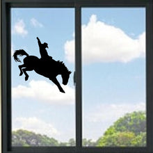 Load image into Gallery viewer, Cowboy Riding Bucking Horse Vinyl Decal