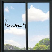 Load image into Gallery viewer, Nurse Script in Stethoscope Vinyl Decal