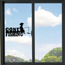 Load image into Gallery viewer, Gone Fishing With Little Boy Vinyl Decal