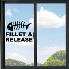 Load image into Gallery viewer, Fillet And Release Fishing Vinyl Decal