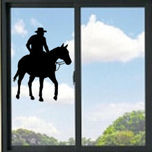 Load image into Gallery viewer, Cowboy Riding Horse #2 Vinyl Decal