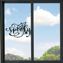 Load image into Gallery viewer, Spooky Word With Spiderweb Vinyl Decal