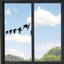Load image into Gallery viewer, Evolution Man To Snowboarding Funny Vinyl Decal