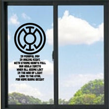 Load image into Gallery viewer, The Blue Lantern Oath DC Comics Vinyl Decal