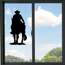 Load image into Gallery viewer, Cowboy Riding Horse Vinyl Decal