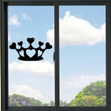 Load image into Gallery viewer, Princess Crown With Hearts Vinyl Decal