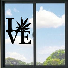 Load image into Gallery viewer, Love for Weed/Marijuana Vinyl Decal