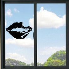 Load image into Gallery viewer, Lips Kiss Of Death Skull and Bones Vinyl Decal