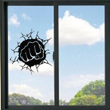 Load image into Gallery viewer, Fist Punching Smashing Through Wall Vinyl Decal
