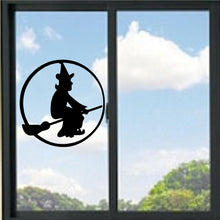 Load image into Gallery viewer, Witch And Moon Silhouette #2 Vinyl Decal