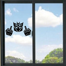 Load image into Gallery viewer, Decepticon Giving The Middle Finger Funny Vinyl Decal