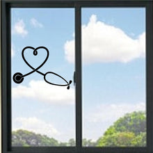Load image into Gallery viewer, Stethoscope With Heart Vinyl Decal