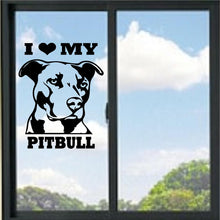 Load image into Gallery viewer, I Love My Pitbull Vinyl Decal