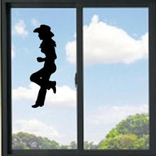 Load image into Gallery viewer, Cowgirl Leaning Vinyl Decal