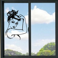 Load image into Gallery viewer, Rosie The Riveter Strong Woman Portrait Vinyl Decal