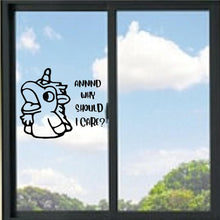 Load image into Gallery viewer, Unicorse Unicorn And Why Should I Care? Bluey Cartoon Vinyl Decal