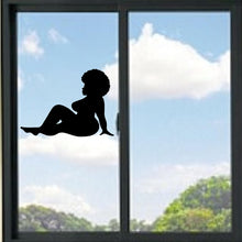 Load image into Gallery viewer, Thick/Chubby Woman With Afro Mudflap Vinyl Decal