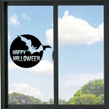 Load image into Gallery viewer, Happy Halloween Circle With Bat Vinyl Decal