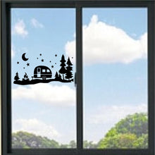 Load image into Gallery viewer, Camping At Night Scene Vinyl Decal