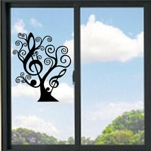 Load image into Gallery viewer, Floral Tree Treble Clef Music Tree Vinyl Decal