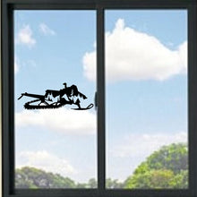 Load image into Gallery viewer, Snowmobile With Mountains Vinyl Decal