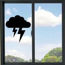 Load image into Gallery viewer, Cloud With Lightning Bolts Vinyl Decal