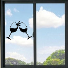 Load image into Gallery viewer, Wine Glasses Cheers Vinyl Decal