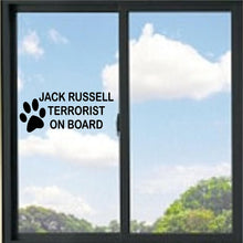 Load image into Gallery viewer, Jack Russell Terrorist On Board Funny Vinyl Decal