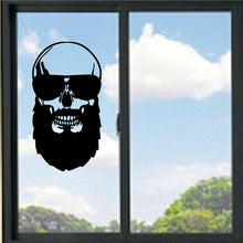 Load image into Gallery viewer, Skull With Beard And Glasses Vinyl Decal