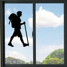 Load image into Gallery viewer, Guy Hiking With Walking Stick Vinyl Decal