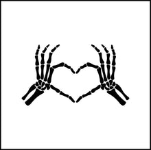 Load image into Gallery viewer, Skeleton Hands Making A Heart Vinyl Decal
