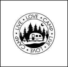 Load image into Gallery viewer, Live Love Camping Vinyl Decal