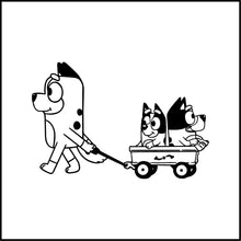 Load image into Gallery viewer, Bluey Cartoon Chili And Kids Vinyl Decal