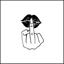 Load image into Gallery viewer, Lips And Middle Finger Vinyl Decal