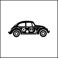 Load image into Gallery viewer, Hippie Car/Volkswagon Beetle Vinyl Decal