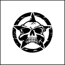 Load image into Gallery viewer, Skull In Star Vinyl Decal