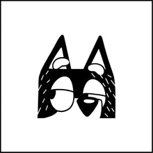 Load image into Gallery viewer, Bandit Peeking/ Bluey Vinyl Decal