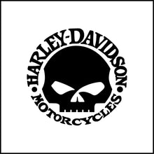 Load image into Gallery viewer, Harley Davidson Skull Vinyl Bumper Decal/Sticker