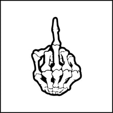 Load image into Gallery viewer, Skeleton Hand Middle Finger #2 Vinyl Decal