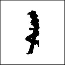 Load image into Gallery viewer, Cowgirl Leaning Vinyl Decal