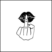 Load image into Gallery viewer, Lips And Middle Finger Vinyl Decal