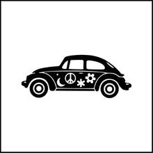 Load image into Gallery viewer, Hippie Car/Volkswagon Beetle Vinyl Decal
