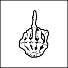 Load image into Gallery viewer, Skeleton Hand Middle Finger #2 Vinyl Decal