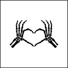 Load image into Gallery viewer, Skeleton Hands Making A Heart Vinyl Decal